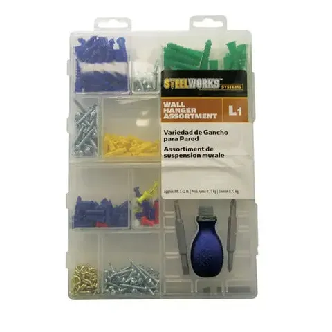 STEELWORKS L1 Assorted Picture Hanging Set – 1 Pack