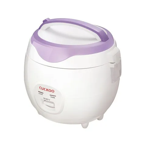 3.2 qt. 6-Cup White/Violet Electric Rice Cooker and Warmer