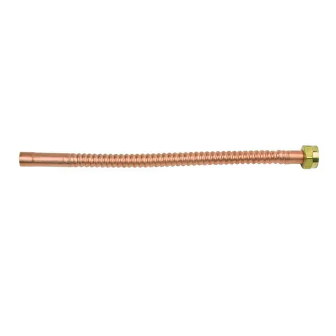 1 in. FIP x 3/4 in. Nominal Male/ Female Sweat x 18 in. Copper Water Heater Connector
