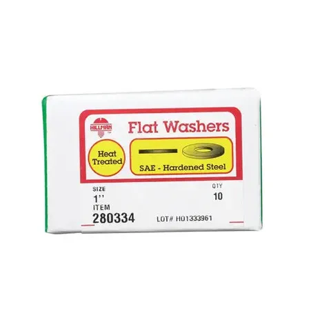 Yellow Dichromate Steel 1 in. SAE Flat Washer, 10-Pack