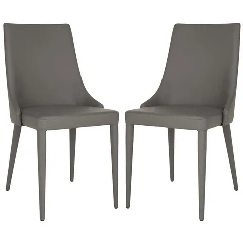 Set of 2 Summerset Contemporary Faux Leather Upholstered Side Chair