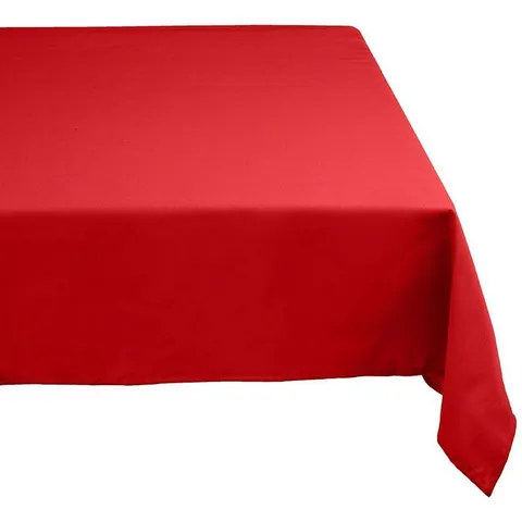 Christmas 60 × 104 in Red Solid Polyester Tablecloth