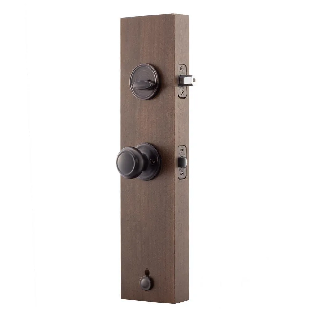 Fashion Tuscan Bronze Door Handleset and Colonial Knob Trim, photo 4 of 7