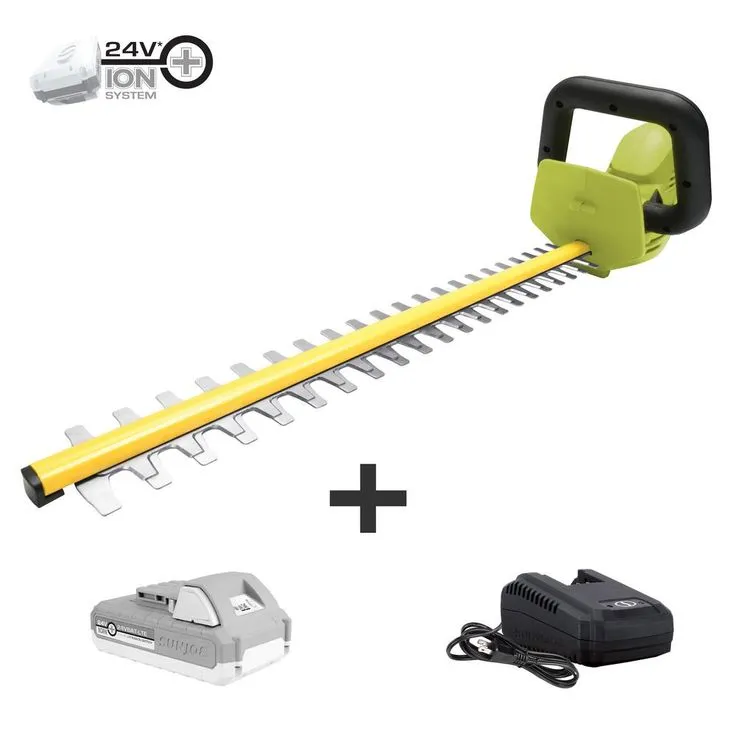Sun Joe 22 in. 24-Volt Lithium-Ion Cordless Hedge Trimmer Kit with 2.0 Ah Battery Plus Charger, photo 3 of 5