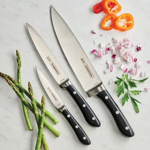 3-Piece High-Carbon Steel Knife Set with 4 in. Paring Knife