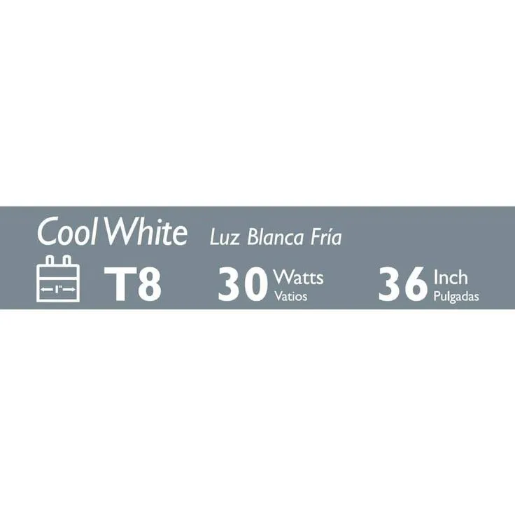 Philips 30-Watt 3 ft. Linear T8 ALTO Fluorescent Tube Light Bulb Cool White (4100K), photo 2 of 4