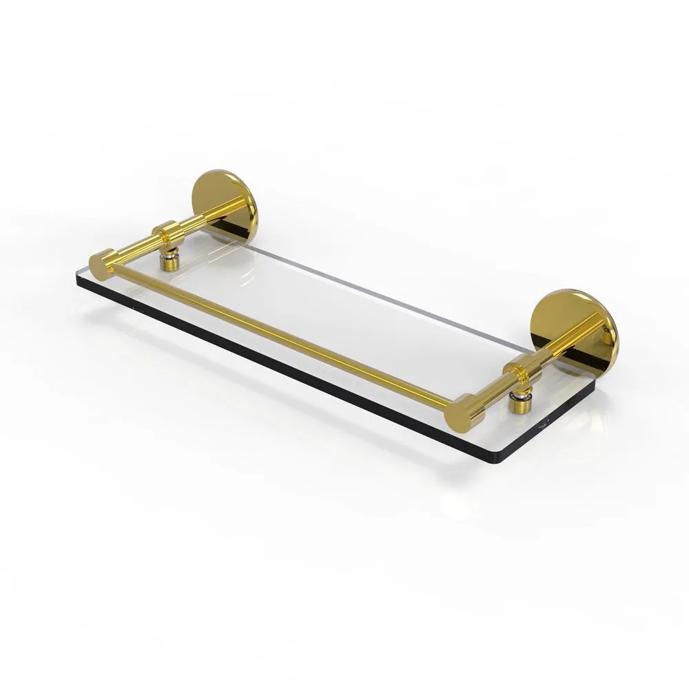 Allied Brass 16 in. L x 3 in. H x 5 in. W Clear Glass Bathroom Shelf with Gallery Rail in Oil Rubbed Bronze, photo 9 of 17