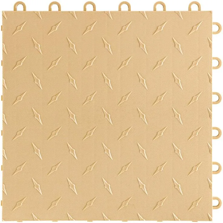 Swisstrax 12 in. W x 12 in. L Jet Black Diamondtrax Home Modular Polypropylene Flooring (50-Tile/Pack) (50 sq. ft.), photo 4 of 11