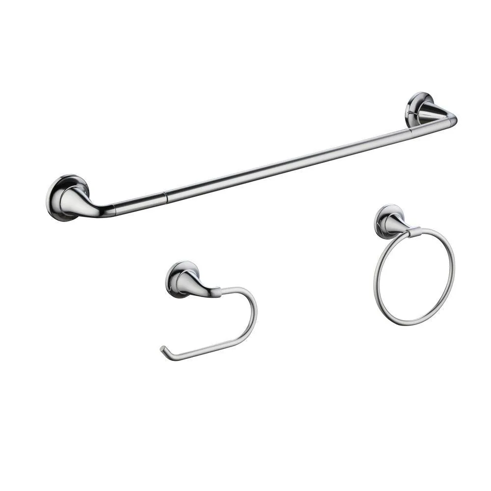 Constructor 3-Piece Bath Hardware Set with Expandable Towel Bar, Towel Ring, and Toilet Paper Holder in Bronze, photo 8 of 8