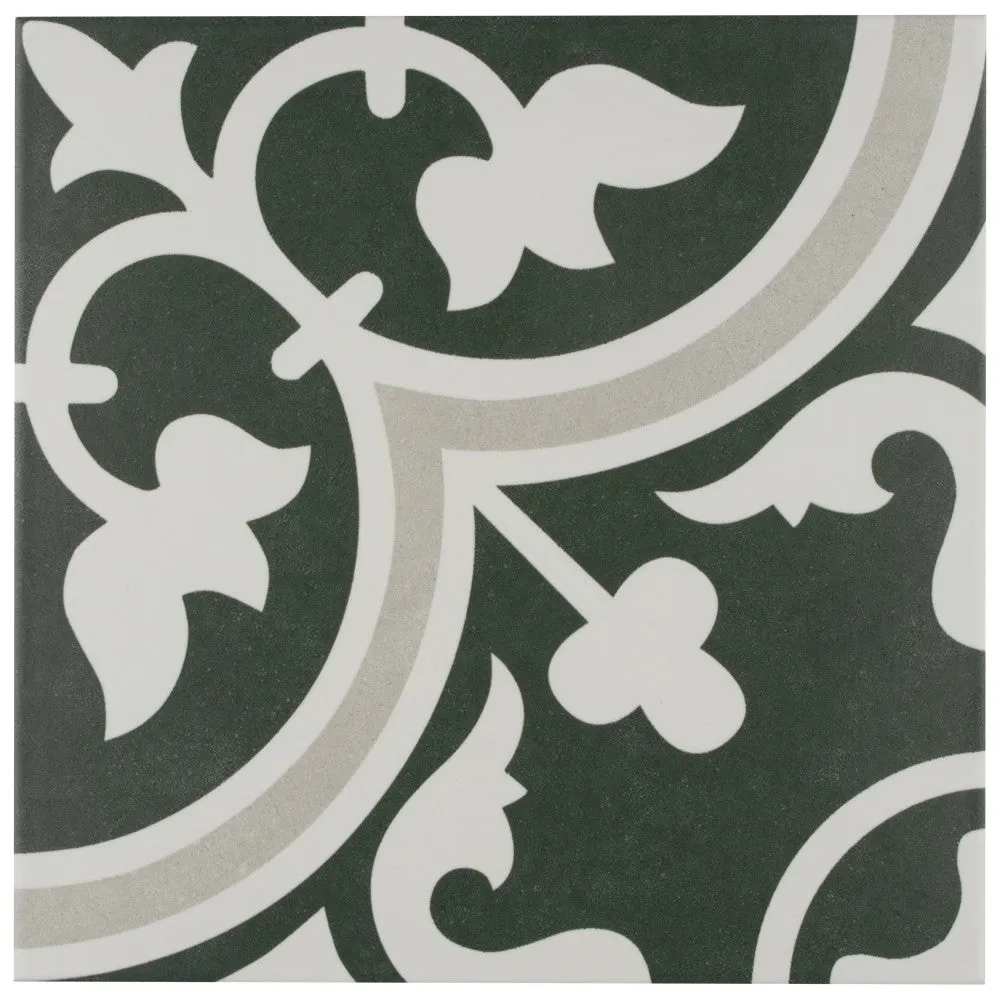 Merola Tile Arte Due Encaustic 9-3/4 in. x 9-3/4 in. Porcelain Floor and Wall Tile, photo 5 of 8