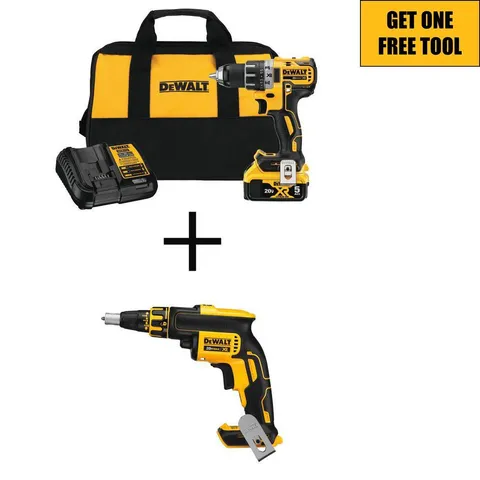 20V MAX XR Brushless 1/2" Drill/Driver Kit + Free Drywall Screw Gun