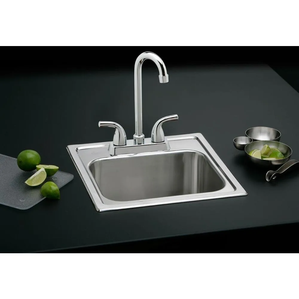 All-in-One Drop-in Stainless Steel 15 in. 2-Hole Single Bowl Bar Sink, photo 4 of 10