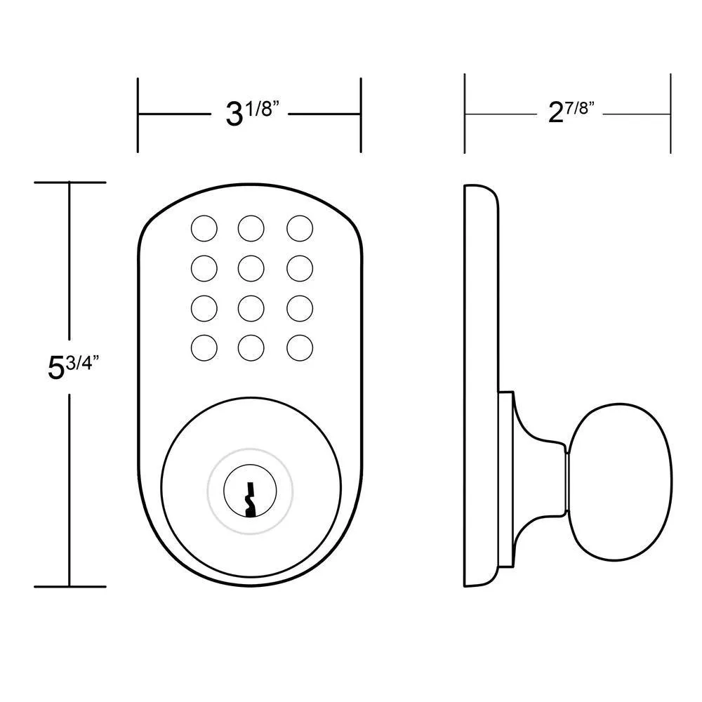 MiLocks Keyless Satin Nickel Entry Door Knob, photo 4 of 9
