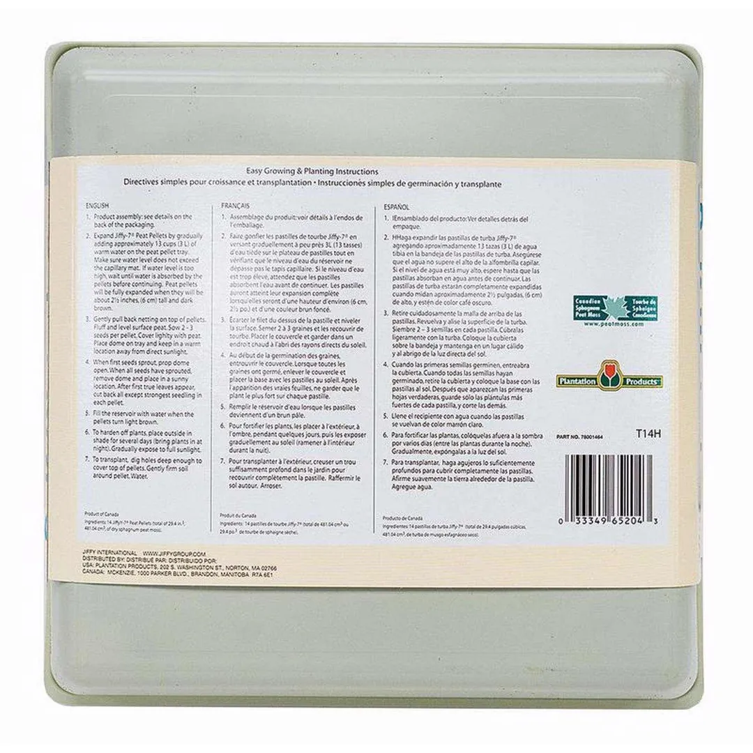 Jiffy 11 in. H X 11 in. W Self-Watering Peat Pellet Greenhouse 1 pk, photo 3 of 6