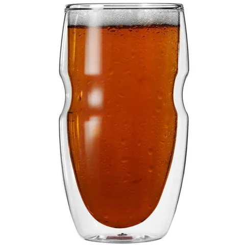 Serafino Double Wall 16 oz. Iced Tea and Coffee Insulated Drinking Glasses