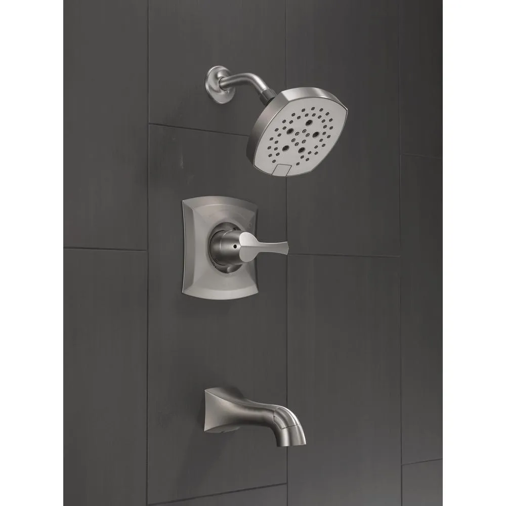 Pierce Single-Handle 5-Spray Tub and Shower Faucet in Spot Shield Brushed Nickel (Valve Included), photo 9 of 13