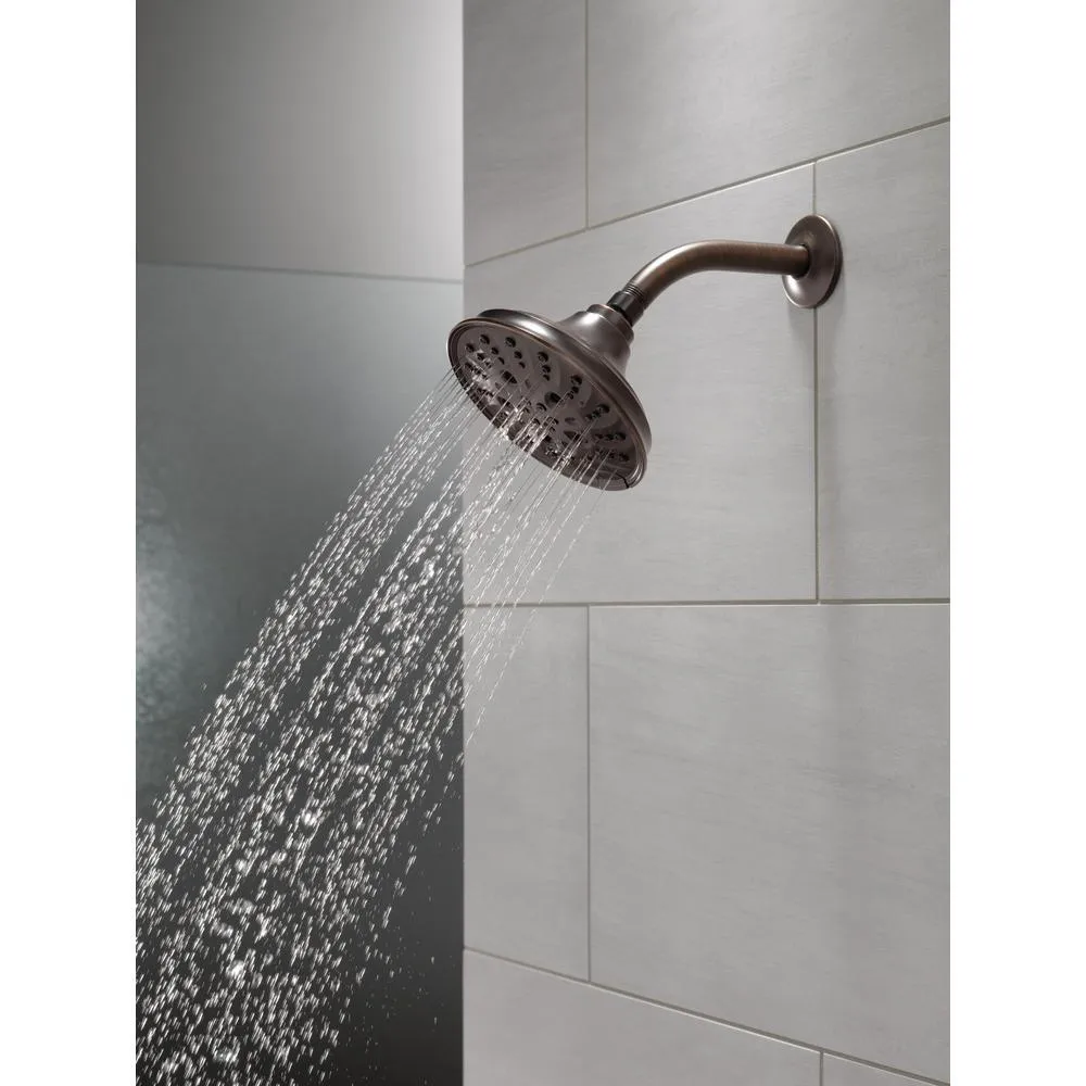 Delta Pivotal 5-Spray 6 in. Wall Mount Fixed Rain H2Okinetic Shower Head in Venetian Bronze, photo 2 of 24