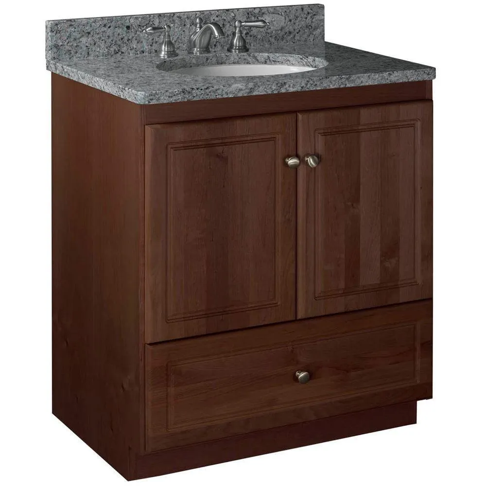 Ultraline 42 in. W x 21 in. D x 34.5 in. H Vanity Cabinet Only in Natural Alder, photo 12 of 39