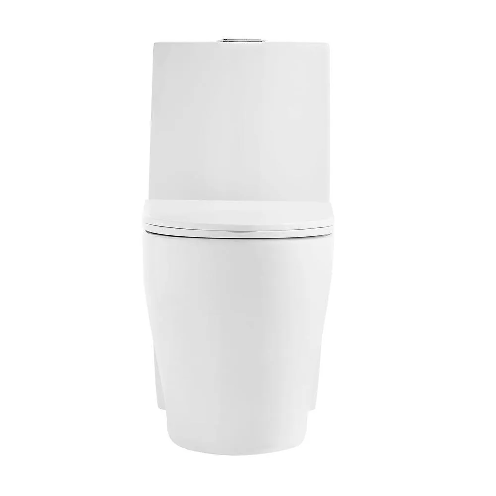Swiss Madison St. Tropez 1-Piece 0.8/1.28 GPF Dual Flush Elongated Toilet in White, photo 5 of 13
