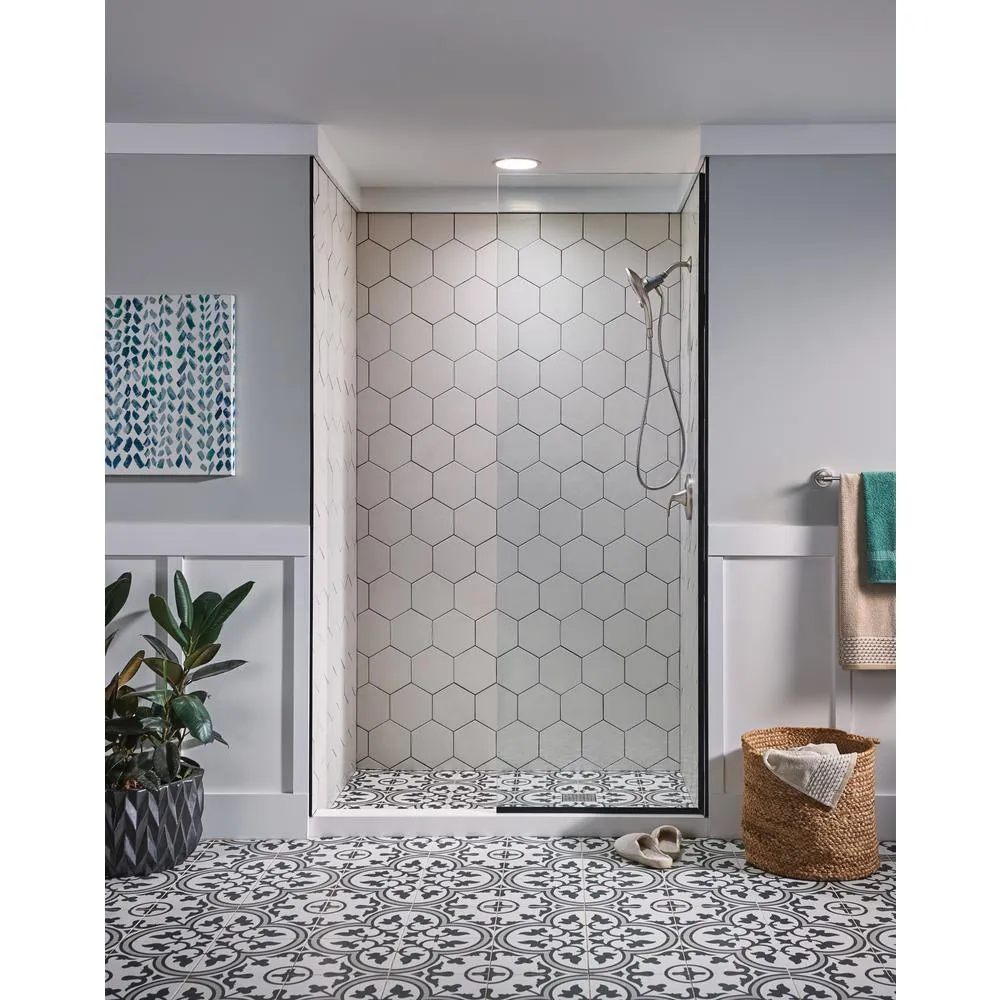 Attract with Magnetix 6-Spray 5.5 in. Single Wall Mount Handheld Adjustable Shower Head in Spot Resist Brushed Nickel, photo 5 of 6