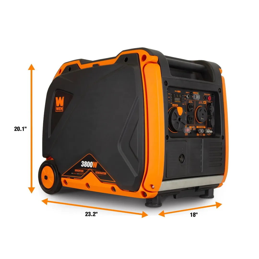 WEN Super Quiet 3800-Watt Gas-Powered RV-Ready Portable Inverter Generator with Fuel Shut-Off and Electric Start, photo 4 of 7