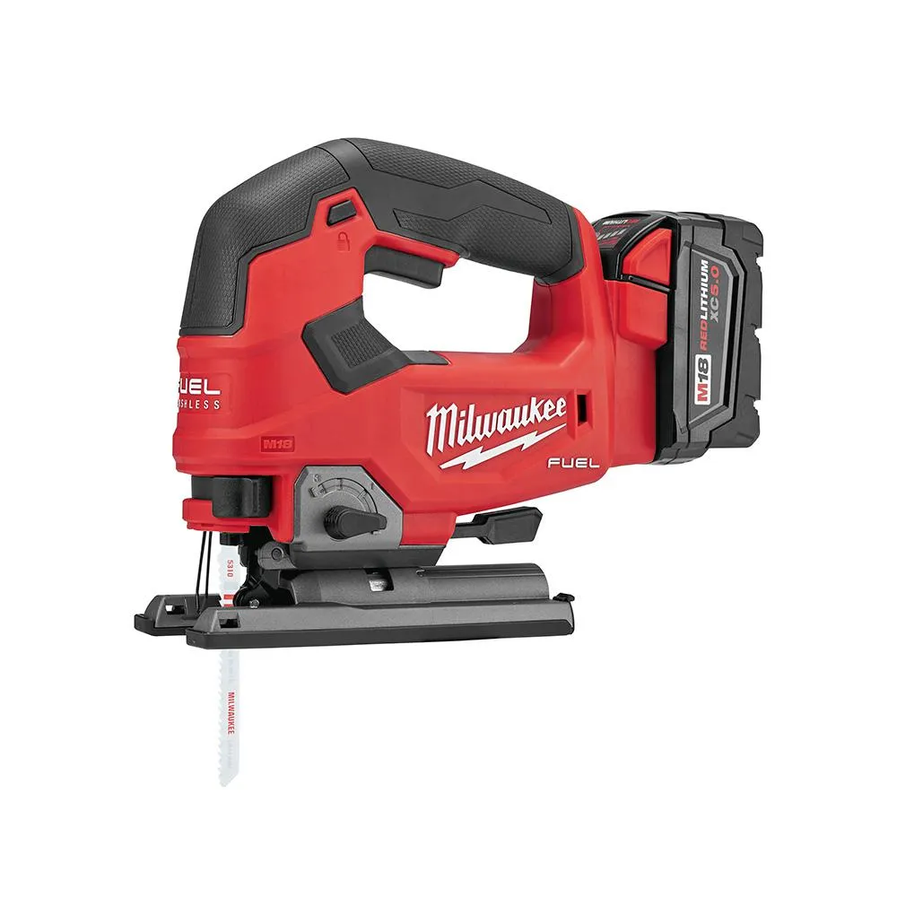 M18 FUEL 18-Volt Lithium-Ion Brushless Cordless Jig Saw Kit With (1) 5.0Ah Battery, Charger and Case, photo 8 of 14