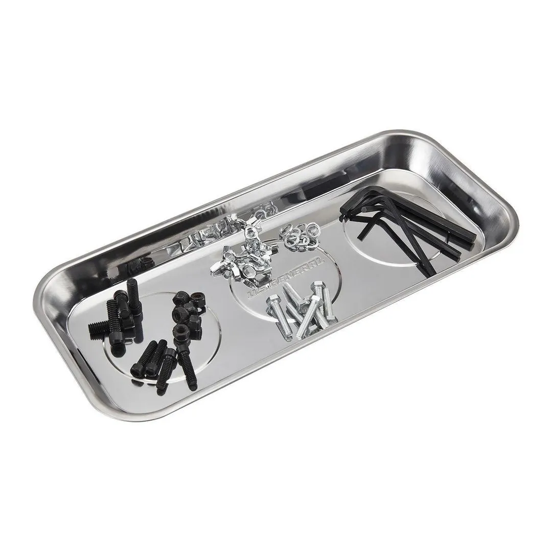 14-1/8 in.  x 6-1/4 in.  Magnetic Stainless Steel Parts Tray, photo 9 of 12