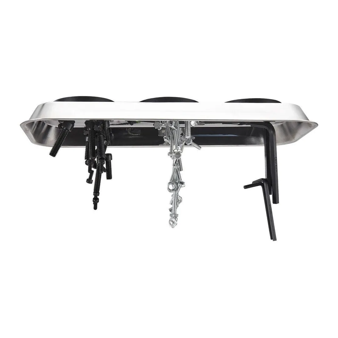 14-1/8 in.  x 6-1/4 in.  Magnetic Stainless Steel Parts Tray, photo 10 of 12