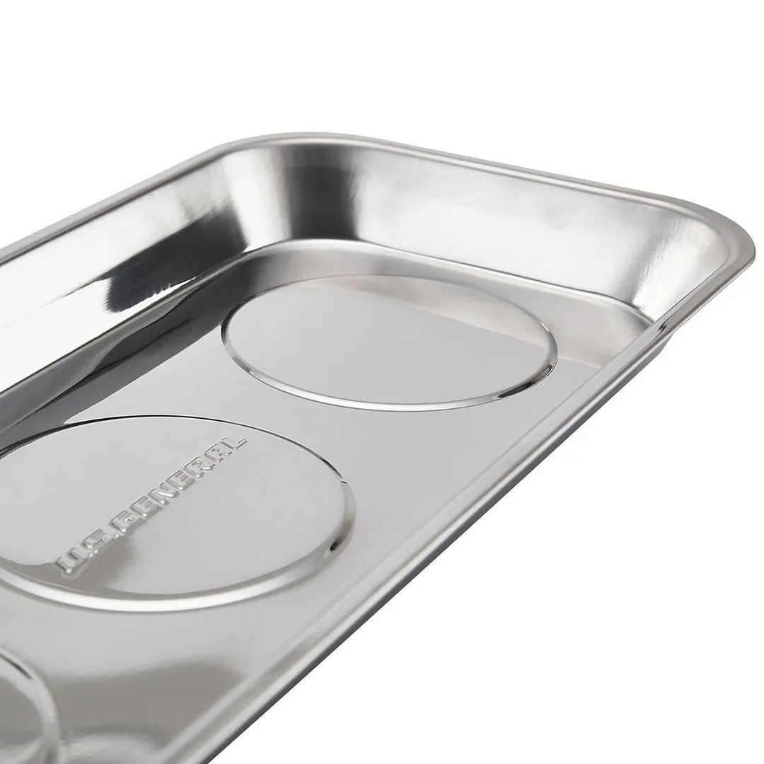 14-1/8 in.  x 6-1/4 in.  Magnetic Stainless Steel Parts Tray, photo 3 of 12
