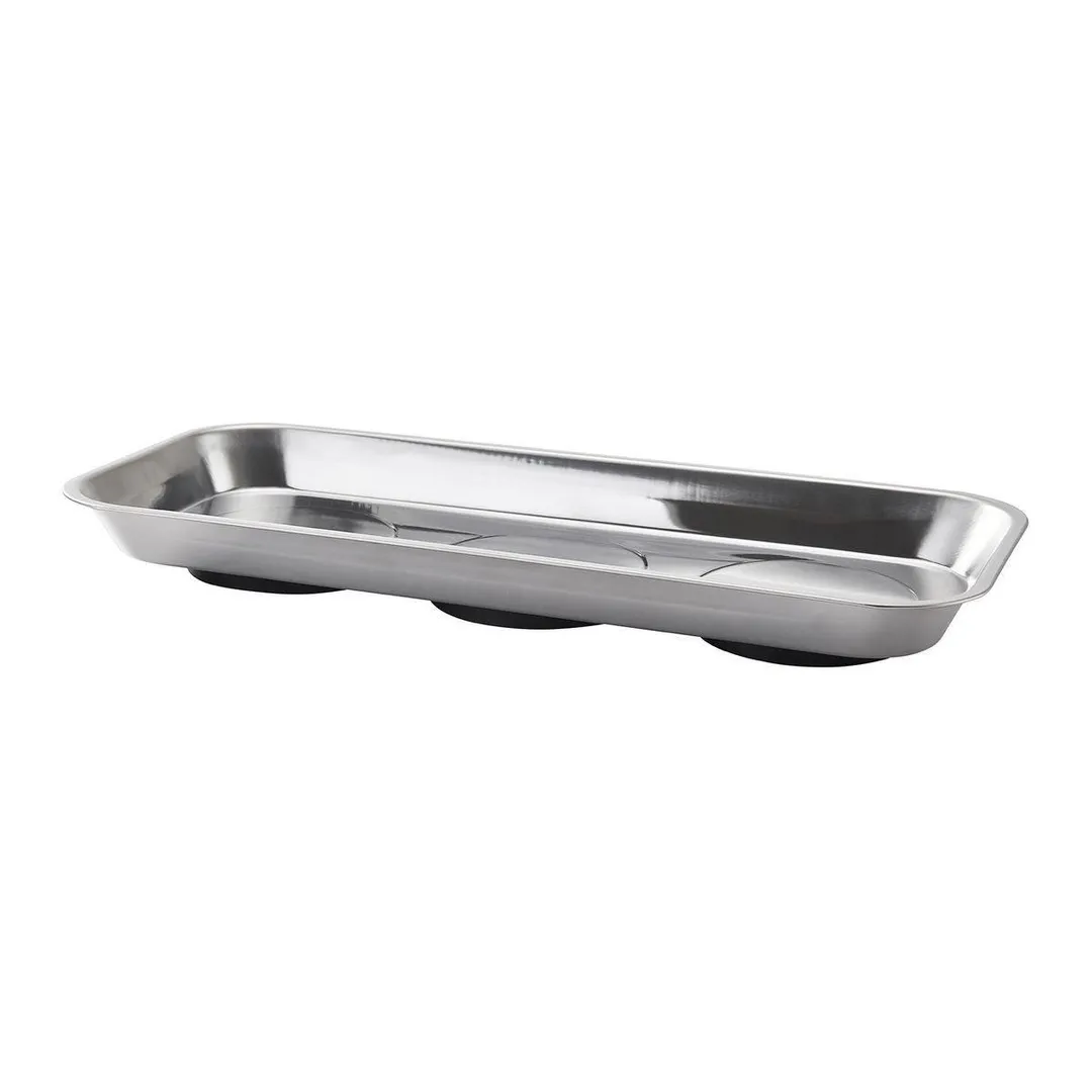 14-1/8 in.  x 6-1/4 in.  Magnetic Stainless Steel Parts Tray, photo 5 of 12