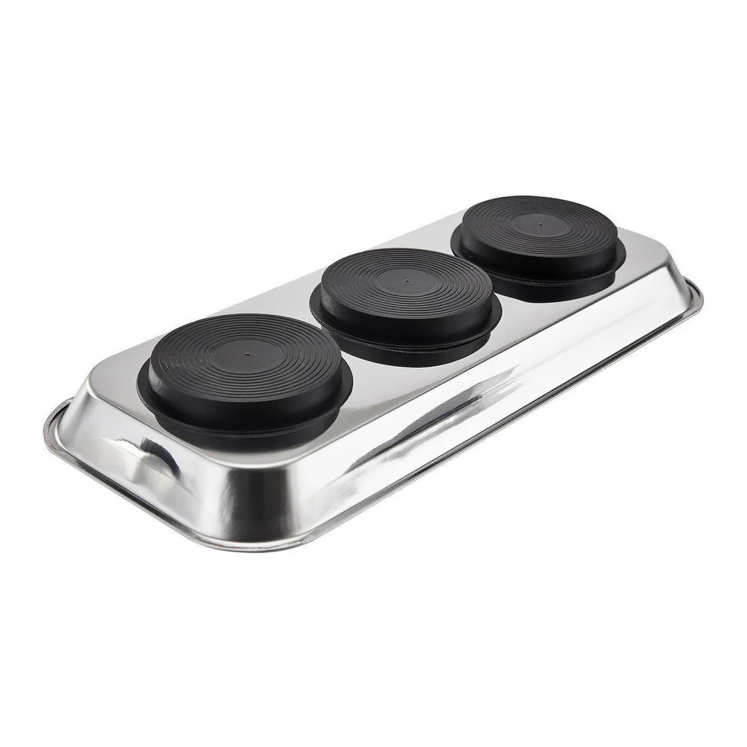 14-1/8 in.  x 6-1/4 in.  Magnetic Stainless Steel Parts Tray, photo 7 of 12