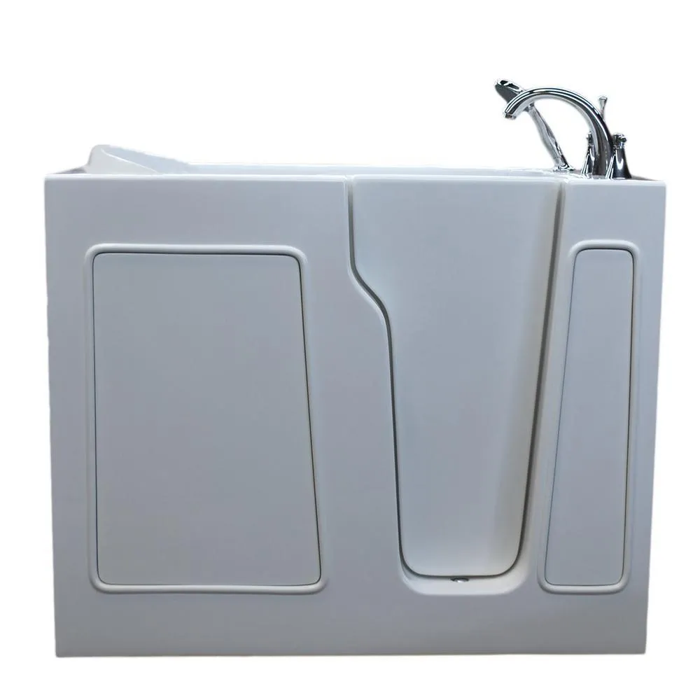 Universal Tubs 45.75 in. Walk-In Non-Whirlpool Bathtub in White with 1.28 GPF Single Flush Toilet, photo 7 of 9