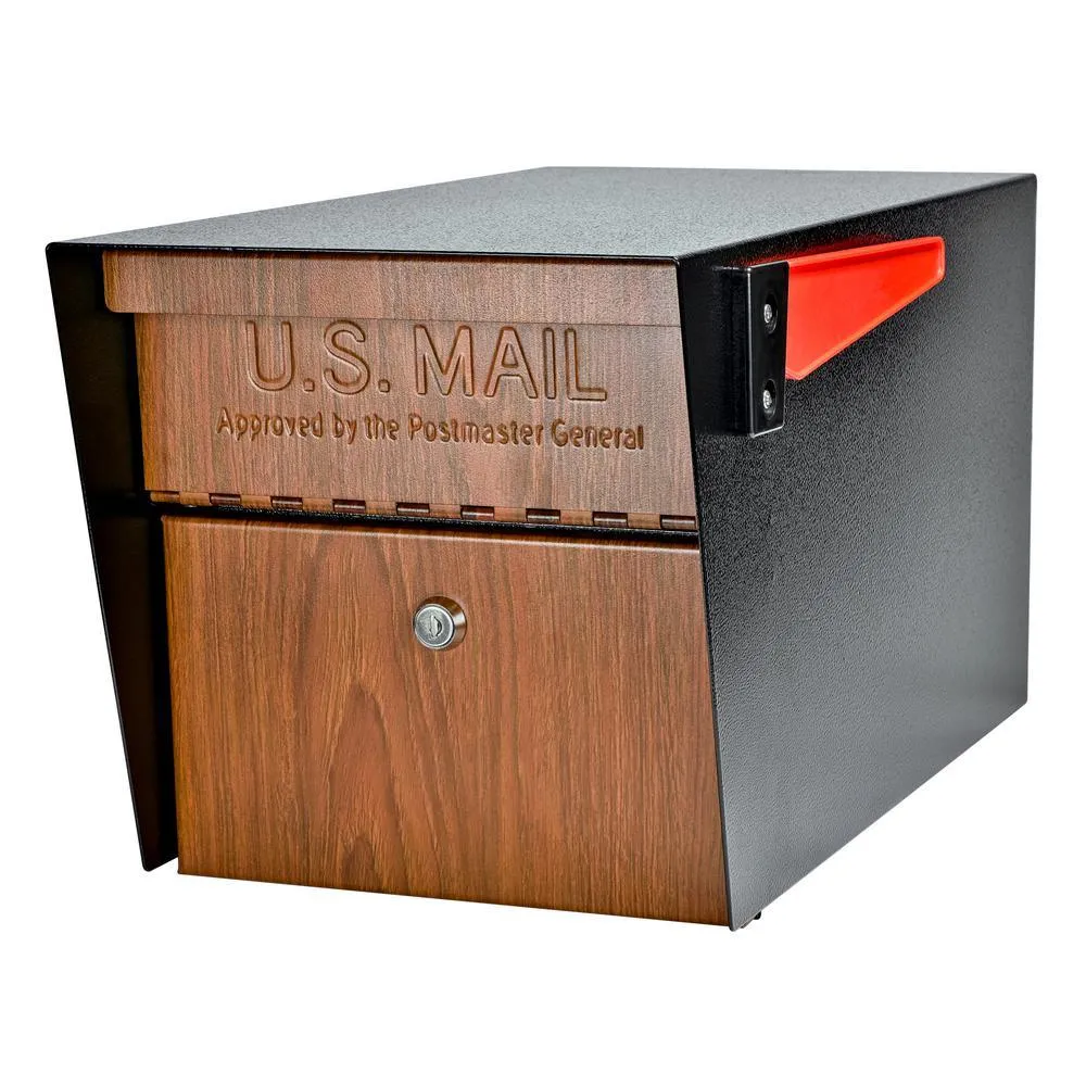 Mail Boss Mail Manager Street Safe Black Post-Mount Mailbox with High Security Reinforced Rear Locking System, photo 13 of 13