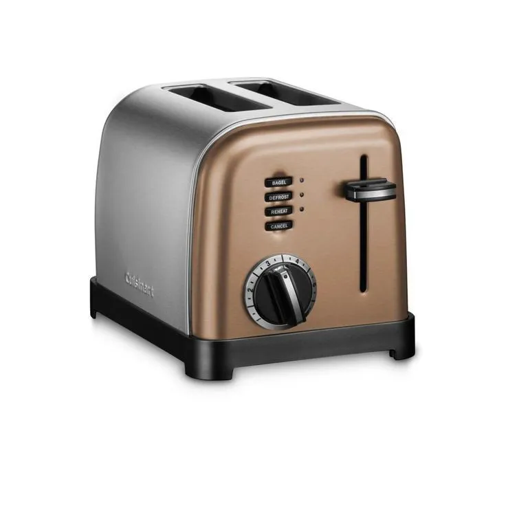 Classic Series 2-Slice Copper Stainless Wide Slot Toaster with Crumb Tray, photo 5 of 6