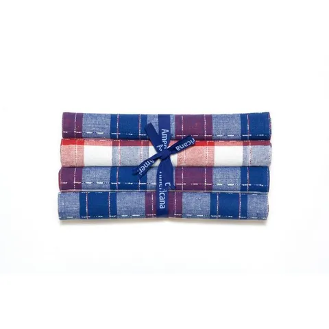 Americana Plaid Red 100% Cotton Placemat (Set of 4)