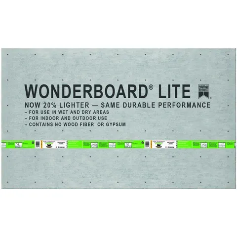 WonderBoard Lite 5 ft × 3 ft × 1/4 in Backer Board