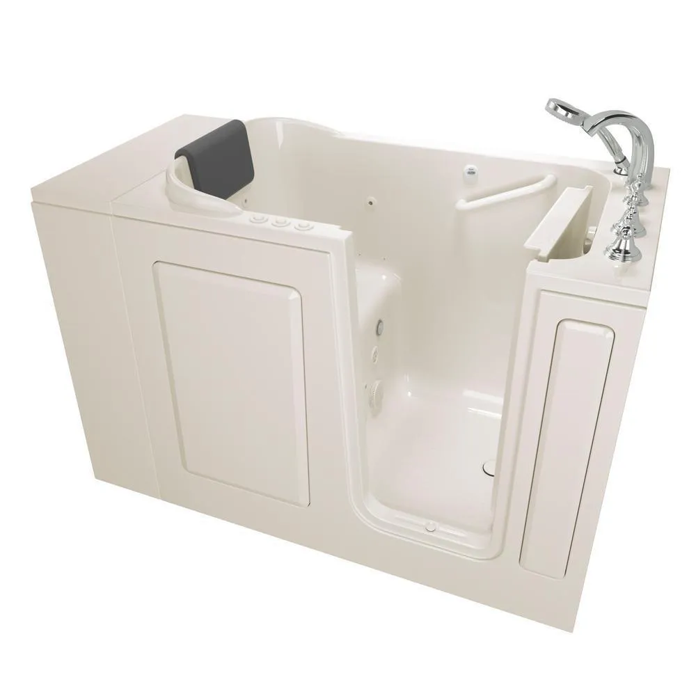 Gelcoat Premium Series 48 in. x 28 in. Left Hand Walk-In Whirlpool and Air Bathtub in Linen, photo 15 of 18