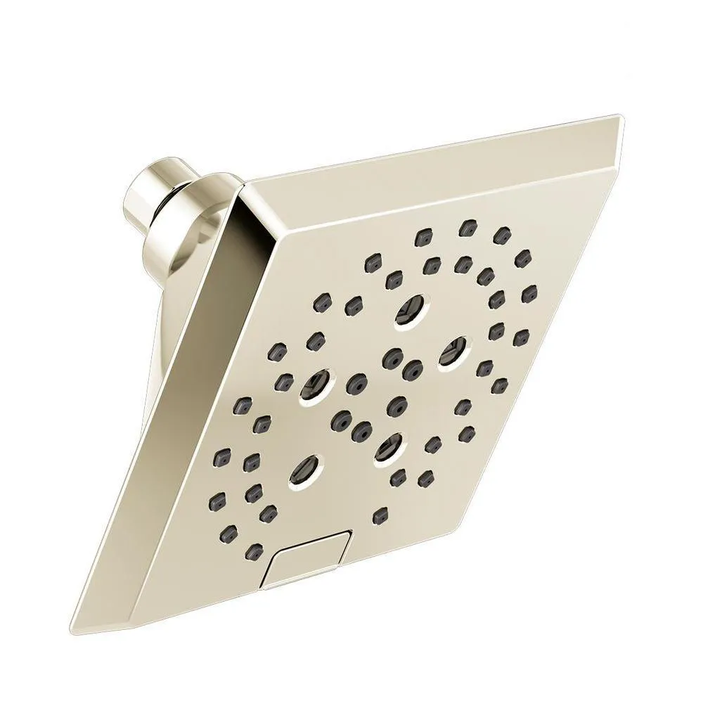 Pivotal 5-Spray 5.8 in. Single Wall Mount Fixed Rain H2Okinetic Shower Head in Matte Black, photo 17 of 18