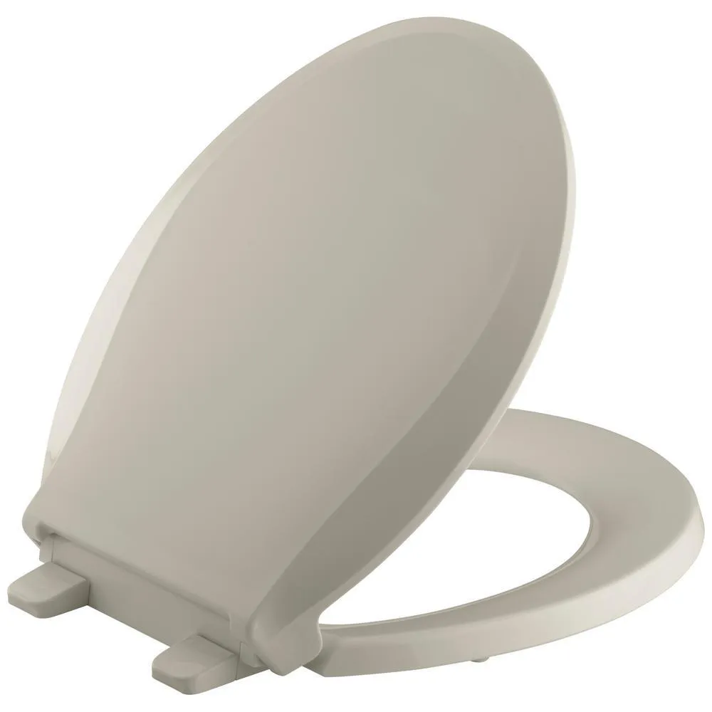 Cachet Quiet-Close Round Closed Front Toilet Seat with Grip-Tight Bumpers in White, photo 14 of 18