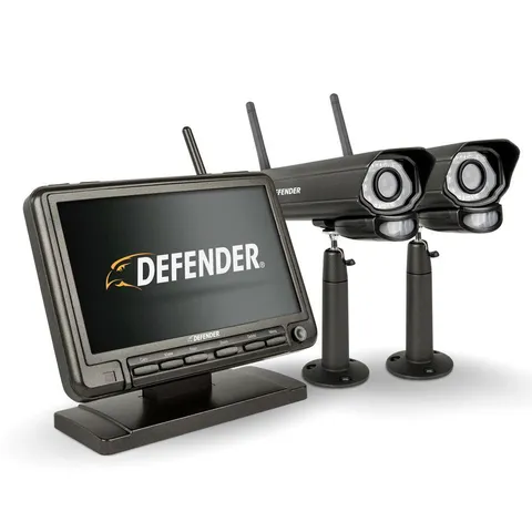 PHOENIXM2 Digital Wireless 7 in. Monitor DVR Security System with 2 Night Vision Cameras and SD Card Recording