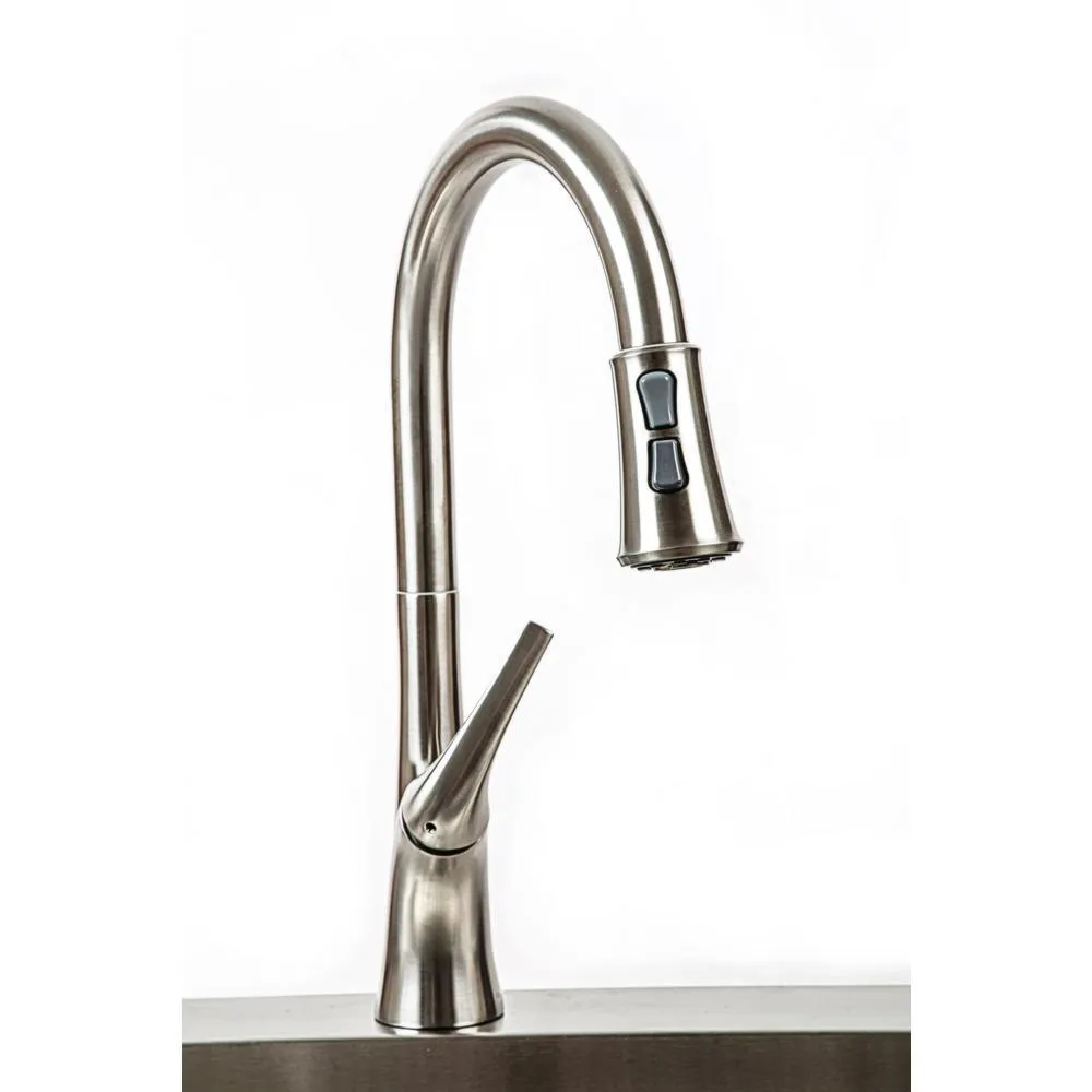 All-in-One Dual Mount Stainless Steel 33 in. 2-Hole 50/50 Double Bowl Kitchen Sink in Brushed Finish, photo 5 of 9