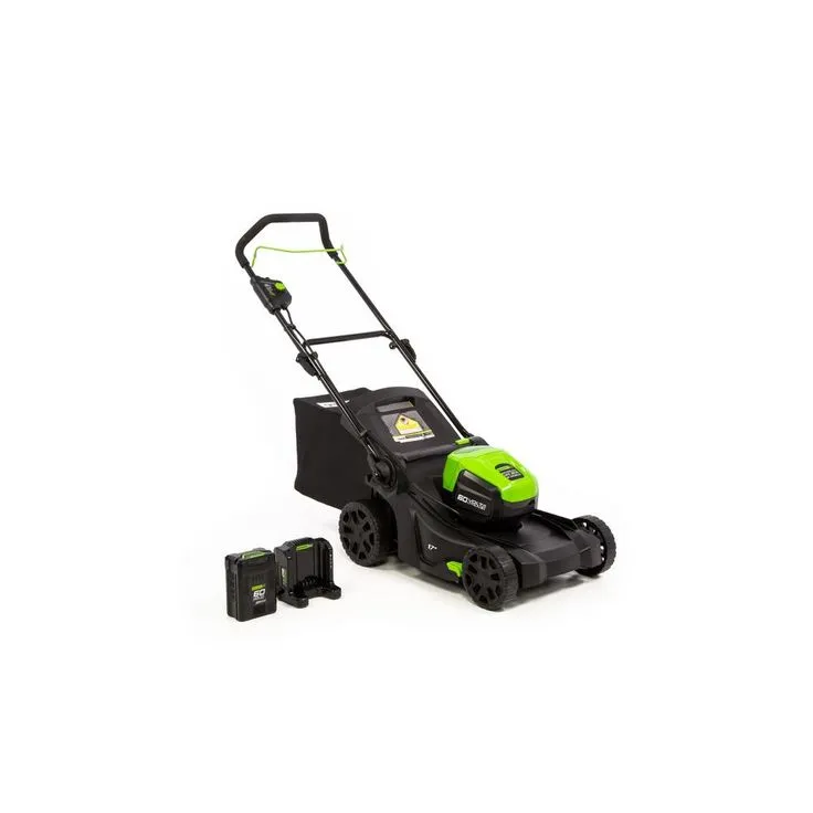 Greenworks PRO 17 in. 60-Volt Lawn Mower with 4 Ah Lithium Ion Battery and Charger LMC415, photo 5 of 9