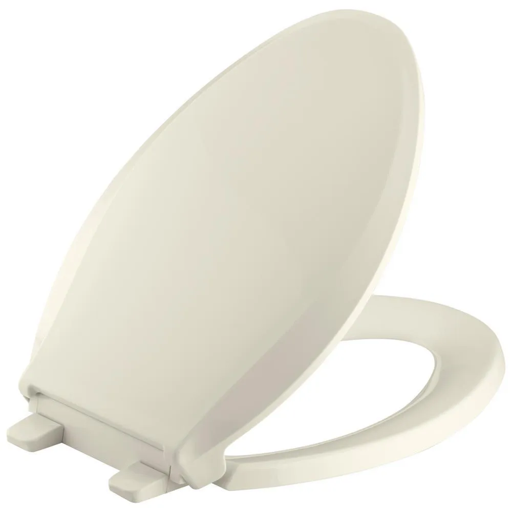 Cachet Quiet-Close Elongated Closed Front Toilet Seat with Grip-Tight Bumpers in White, photo 17 of 22