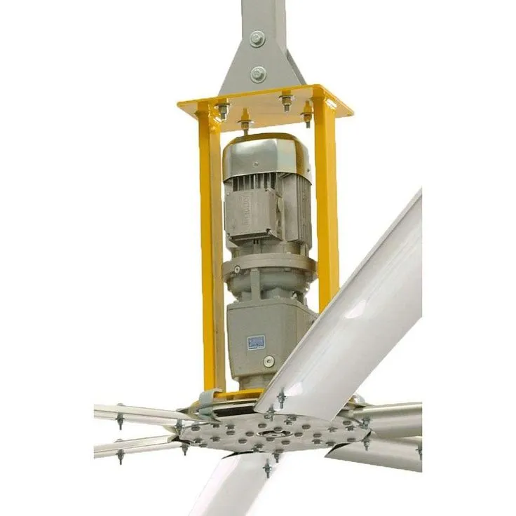 Big Ass Fans 4900 14 ft. Indoor Silver and Yellow Aluminum Shop Ceiling Fan with Wall Control, photo 9 of 11
