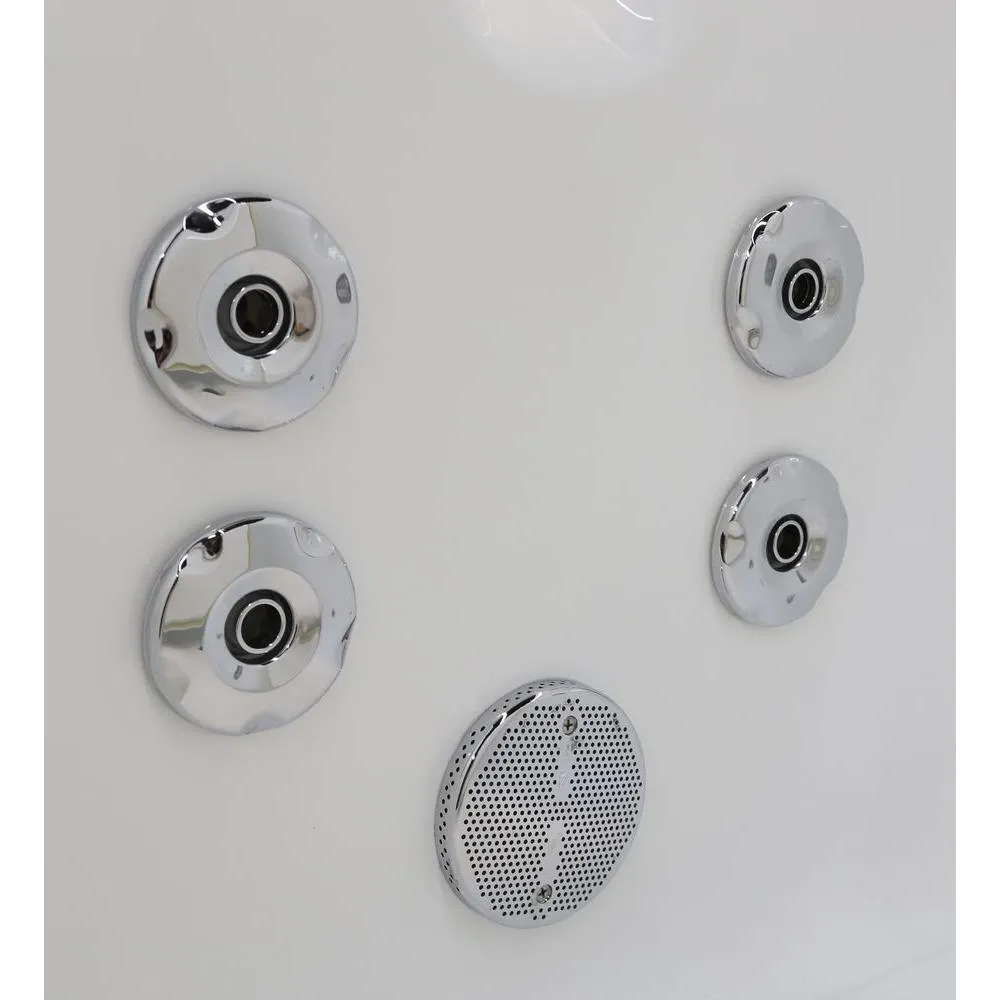 Universal Tubs Nova Heated Wheelchair Accessible 4.5 ft. Walk-In Whirlpool Bathtub in White with Chrome Trim, photo 4 of 19