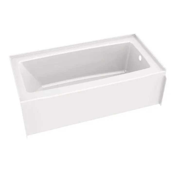 Delta Classic 500 60 in. x 30 in. Alcove Right Drain Bathtub and Wall Surrounds in High Gloss White, photo 5 of 7