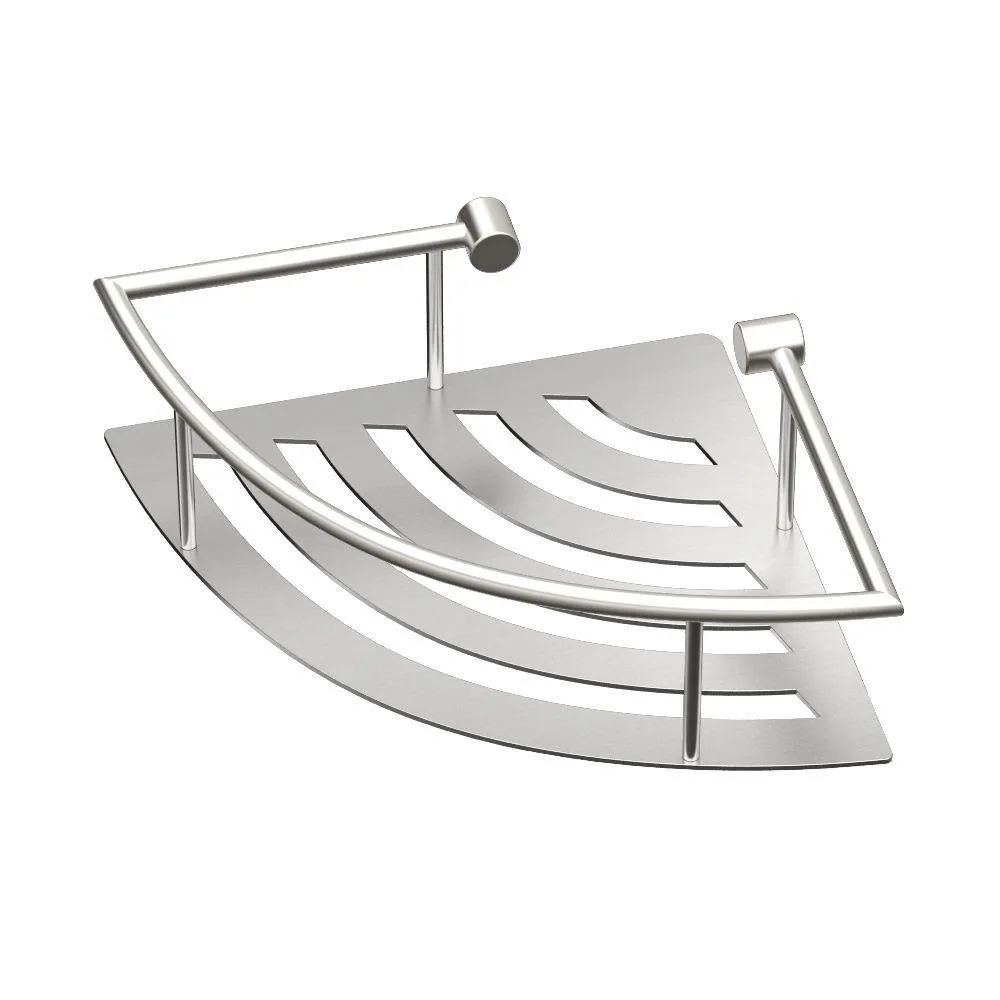 Gatco 11 in. W Elegant Corner Shelf in Chrome, photo 2 of 2