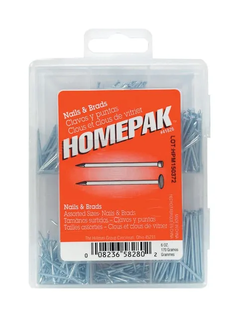 Homepak Assorted Nails & Brads Kit