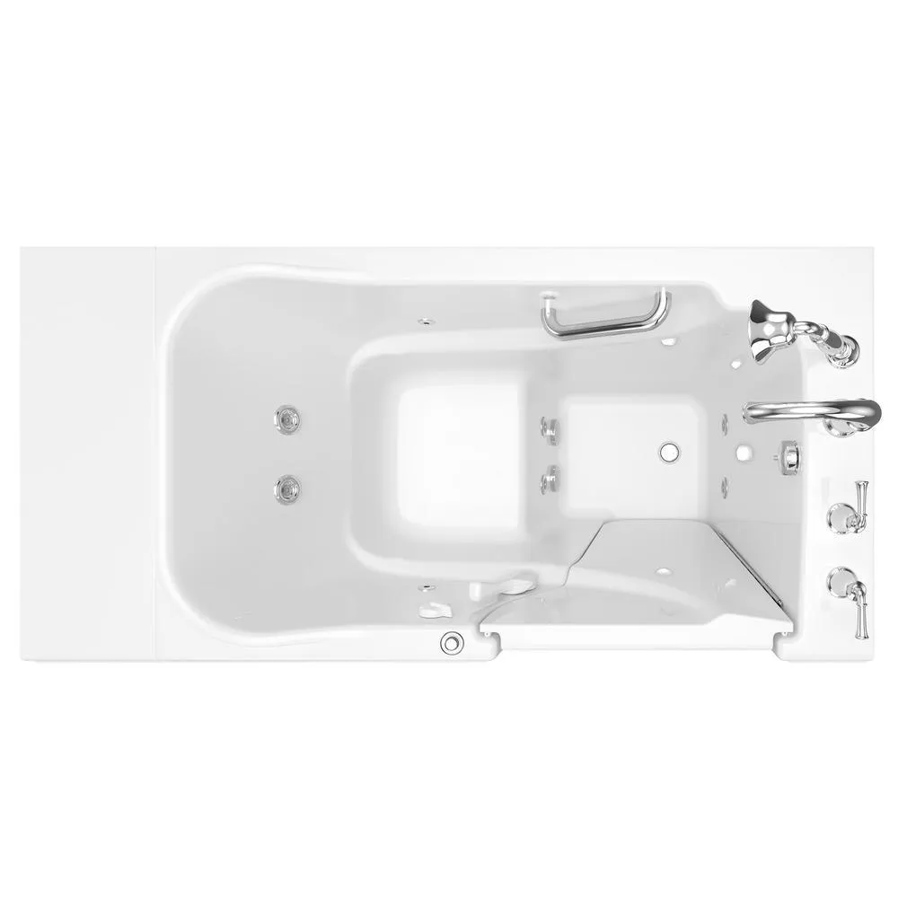 Gelcoat Value Series 52 in. Right Hand Walk-In Whirlpool Bathtub in White, photo 3 of 16