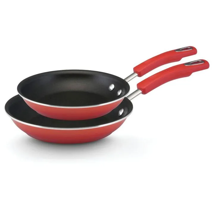 Classic Brights 14-Piece Aluminum Nonstick Cookware Set in Cranberry Red Gradient, photo 9 of 10